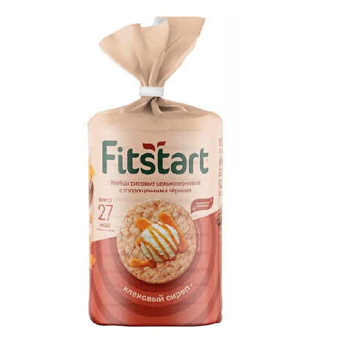 Fitstart хлебцы рисовые Кленовый сироп, 100 гр Fitstart хлебцы рисовые Кленовый сироп, 100 гр